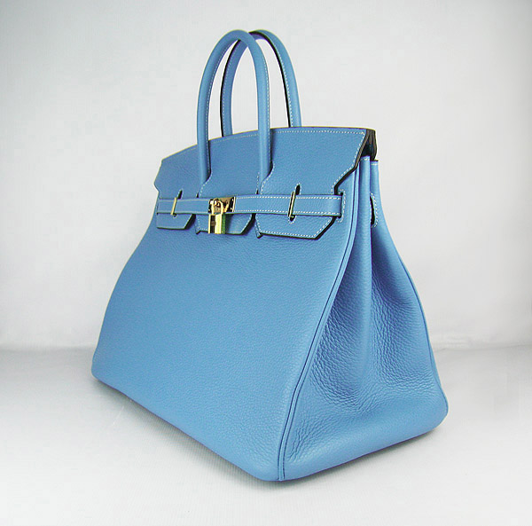 Replica Hermes Birkin 40CM Togo Bag Light Blue 6099 Online